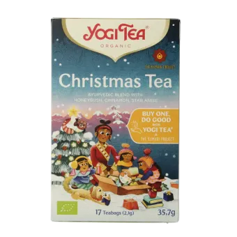 Biologische Kerstthee Yogi tea 17 zakjes kopen bij Imkerij De Linde